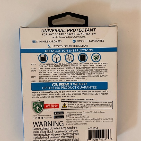 Liquid Glass Screen Protector Apple Watch 9H Hardness Universal for Watches - Picture 2 of 2